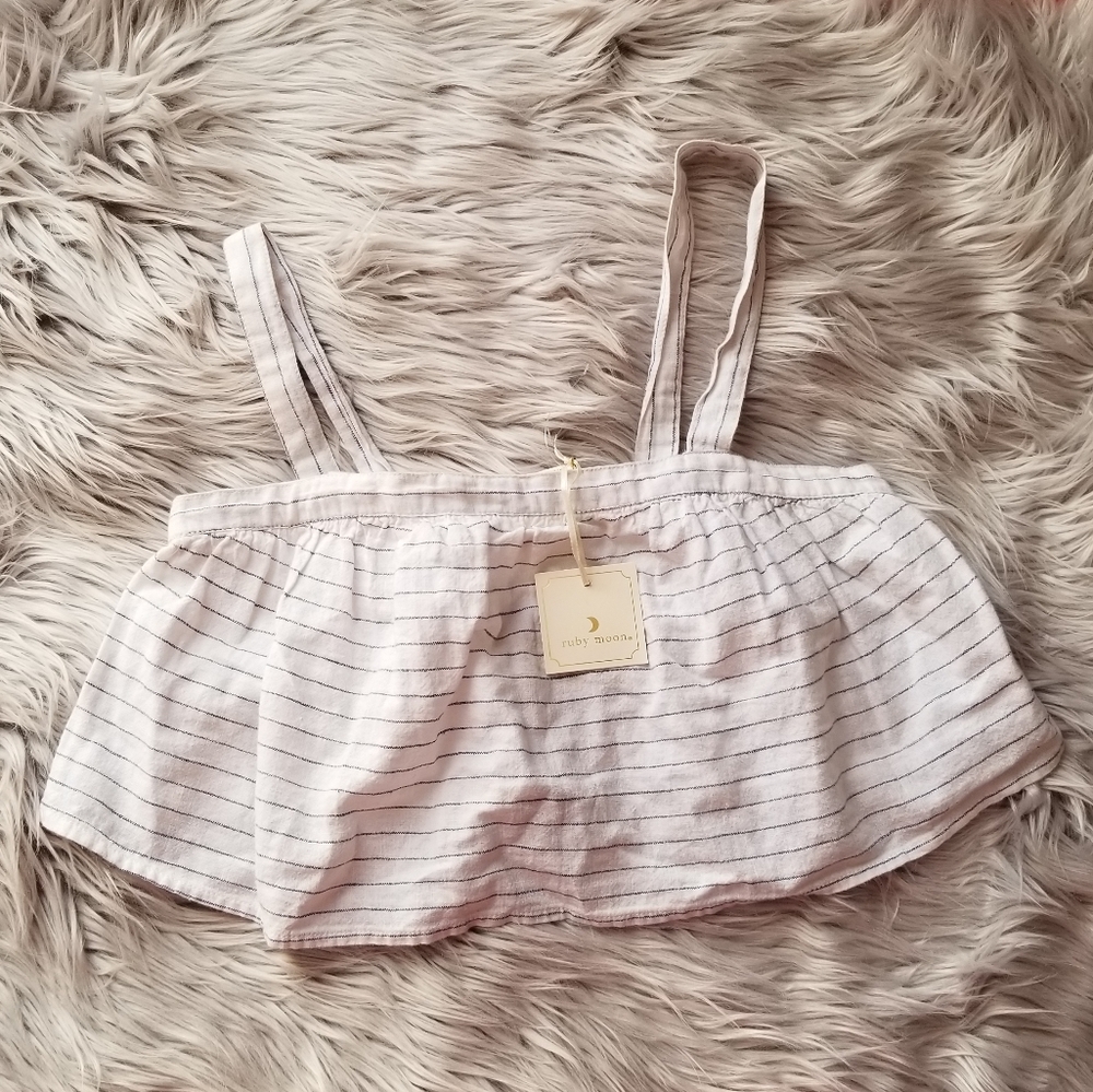 New 🔥 Cute Ruby Moon Striped Top Black/White S